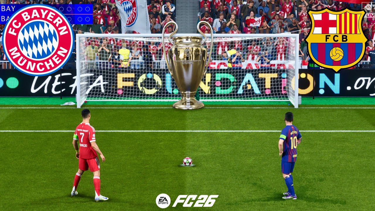 BAYERN MUNICH VS FC BARCELONA | RONALDO VS MESSI | UCL FINAL | FC 26 PENALTY SHOOTOUT - PS5