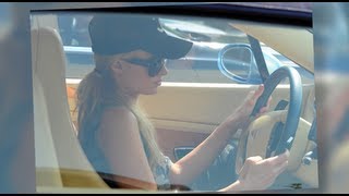 Paris Hilton Seen Texting While Driving