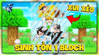 Minecraft Nhưng Sinh Tồn 1 Block Mr Vịt và Mèo Simmy Bất Lực Vì Quá Xui Xẻo