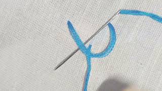 Twisted fly stitch |#embroiderystitches #basicembroidery #flystitch