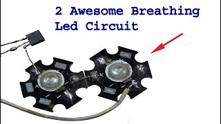 2 Awesome Breathing Led circuit using NE555 & BC547, Fade ON OFF