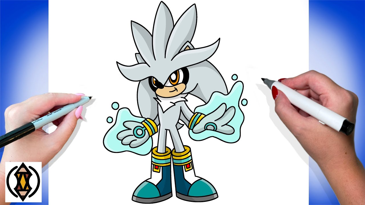 How To Draw Silver The Hedgehog | Tutorial Easy - YouTube