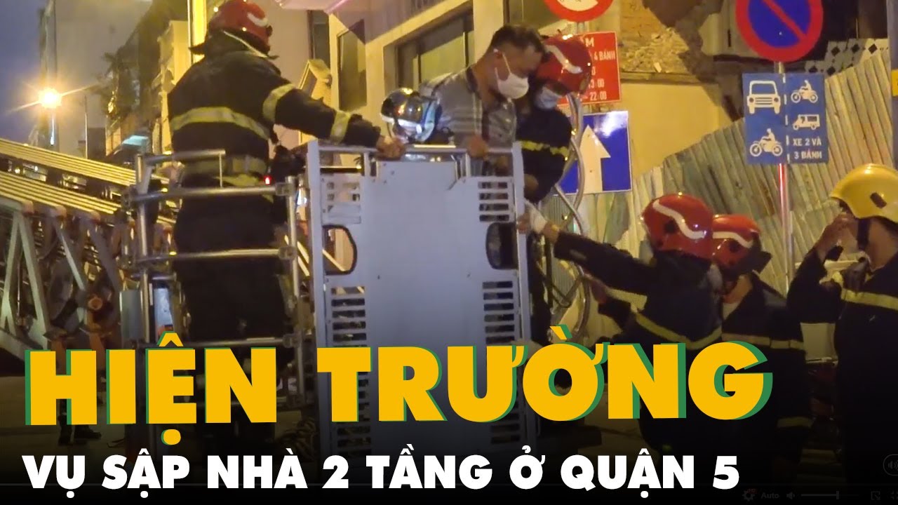 Sập nhà 2 tầng ở quận 5, nhiều người may mắn thoát chết - youtube