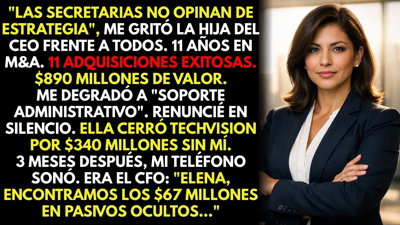 La hija del CEO: “las secretarias no opinan de estrategia”… la adquisición de $340M colapsó sin mí
