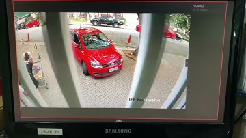 Demonstração de abertura de portão , através da placa do carro.