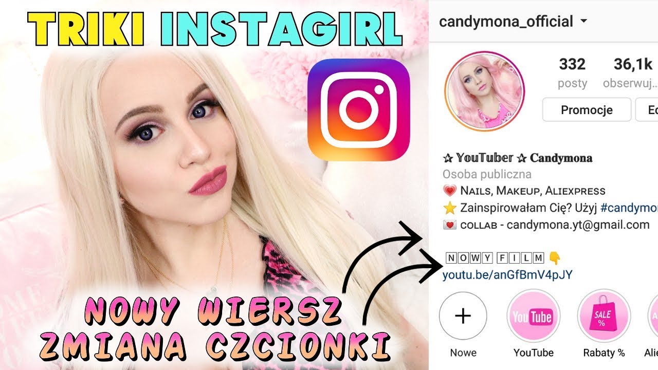 Update TRIKI InstaGirl ⭐ Zmiana Czcionki + Nowy Wiersz - jak go zrobić? * Candymona