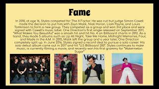 Harry Styles Research Project Maywood CES Net Worth