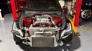BUILT TWIN TURBO VQ FIRST START!!
