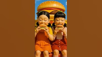 Squid Game 3 | Old and New Hee Eat Burgers | Ai Mentality #squidgame3 #squidgame #squidgame2 #eat