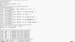 GPA Calculator Program in C++, array screenshot 5