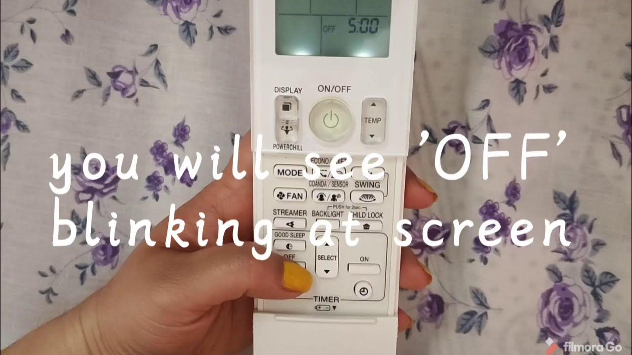How to set Daikin AC Timer ON and Timer OFF ON and OFF time set of DAIKIN AC unit YouTube