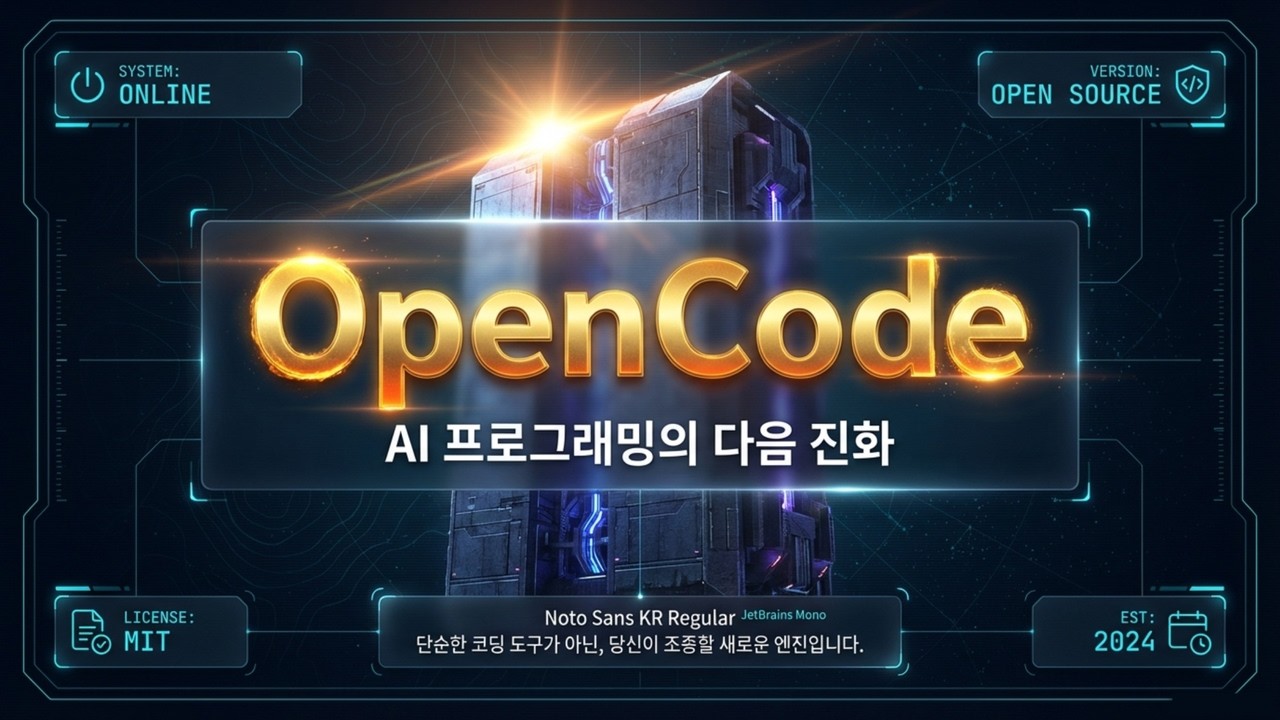 ⁣[OpenCode] 아직도 직접 코딩하세요? 개발자 인생을 통째로 바꿀 'OpenCode' 미친 활용법 | 코더를 아키텍트로 진화 골ᄃ