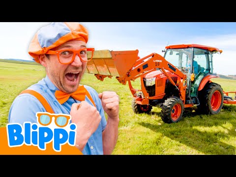 Blippi Learns to Drive a Tractor!! 🚜🧑‍🌾 & More Vehicles