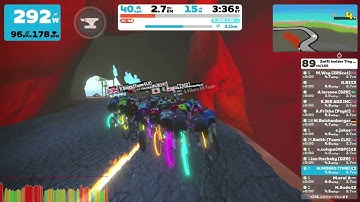 Zwift Insider Tiny Race (2 of 4) (B) on Volcano Circuit CCW (Z1) -  full version