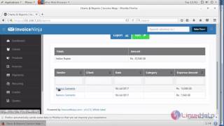 How to create report on Invoice Ninja