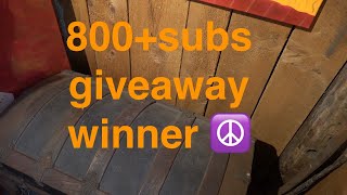 800+subs Giveaway Winner