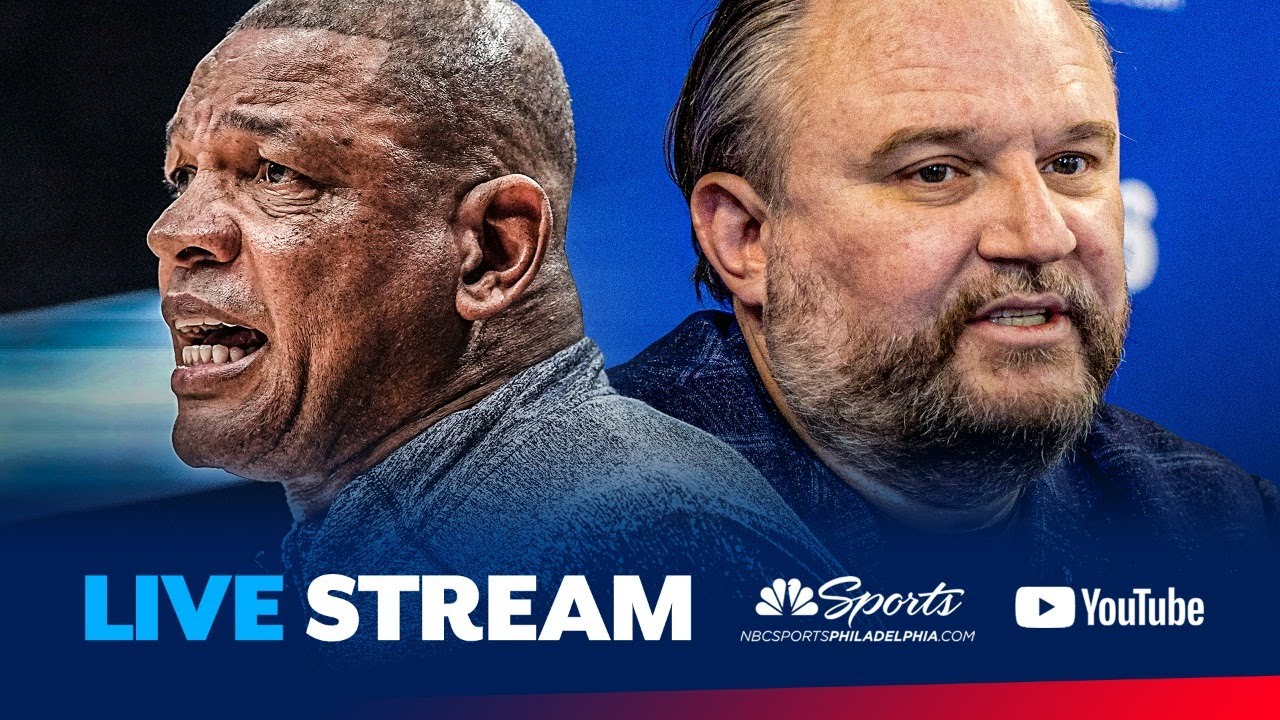 Daryl Morey and Doc Rivers Sixers eliminated from playoffs press conference Live Stream