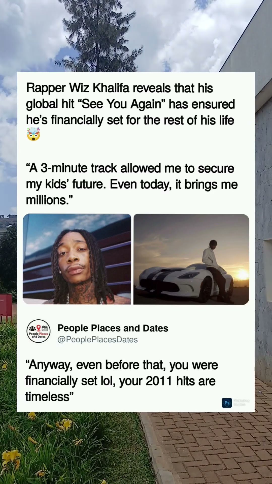 One Song Set Wiz Khalifa Up for Life 🤯💰 #shorts#wizkhalifa #seeyouagain #furious7 #music