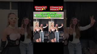 Hangisi Gerçek?Hangisi Yapay Zeka?Gamze Karta  Yeni TikTok Dans Akım Videosu iki Kuzu Kulağı #shorts