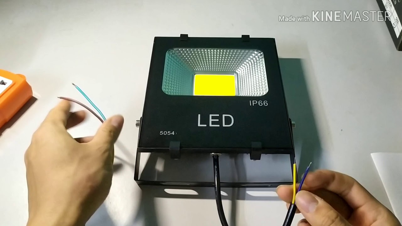 [Hướng dẫn] Đấu dây đèn Led pha cob chiếu sáng ngoài... - youtube