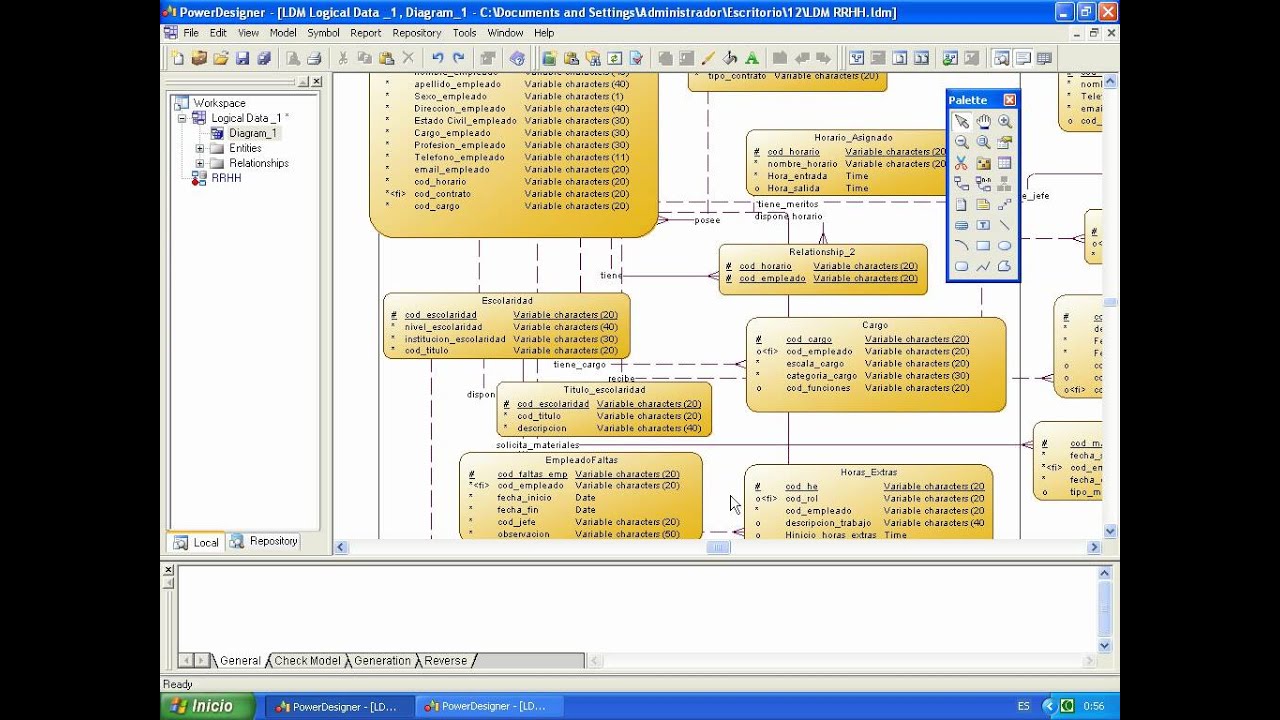 Modelo Físico y Lógico de una Base de Datos en Power Designer - YouTube