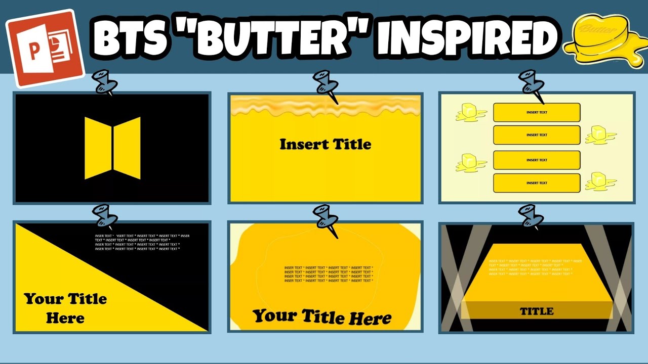 BTS "BUTTER" Inspired PowerPoint Tutorial FREE PPT Template Charlz