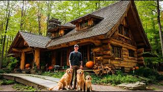 30 Days Alone: Building a Wood & Stone Shelter, Catch & Smoked Eel | Bushcraft (Full Movie)