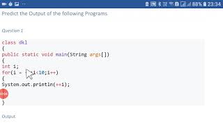 Output question answers of  iterative constructs