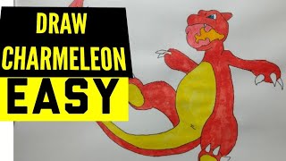 How to Draw Charmeleon (For Beginners)
