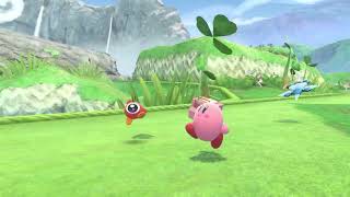 Kirby Air Riders - Fantasy Meadows: Enter the hidden path above the cave