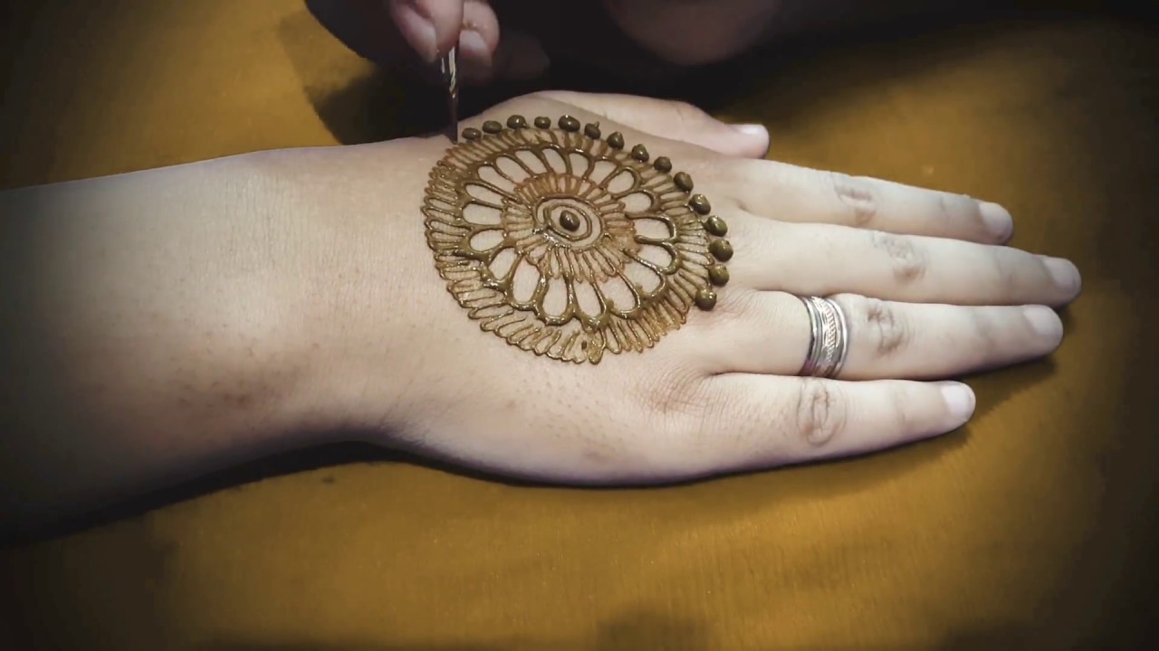 Mandala Circle Style Flower Henna Design Or Mehndi Design