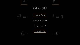 Why is a = -a False Explained with Algebraic Proof #maths