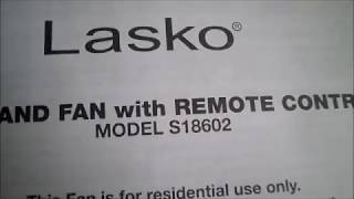 Lasko 18" 5-speed pedestal fan with remote | Unboxing and assembly