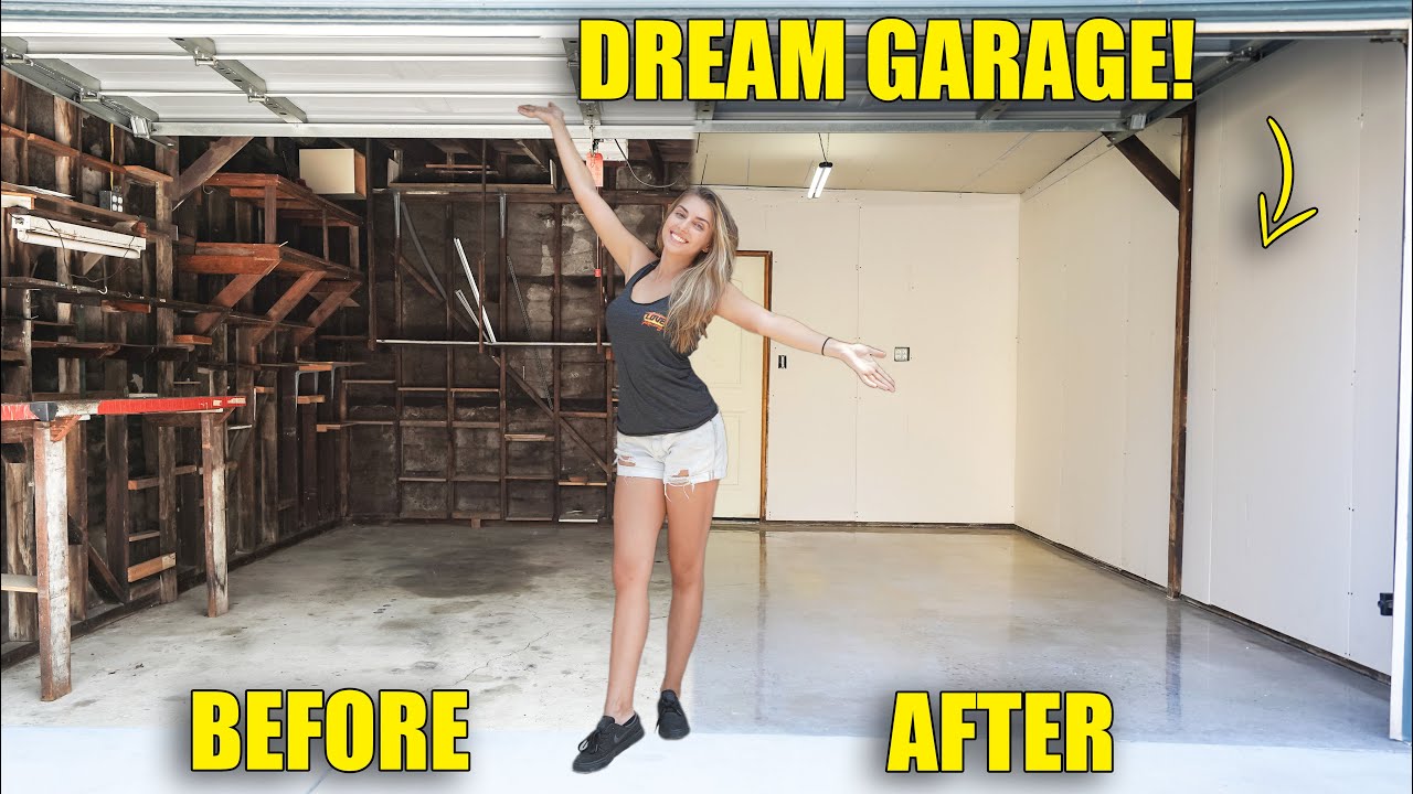 Building my DREAM GARAGE behind My NEW HOME! pt 1 - YouTube