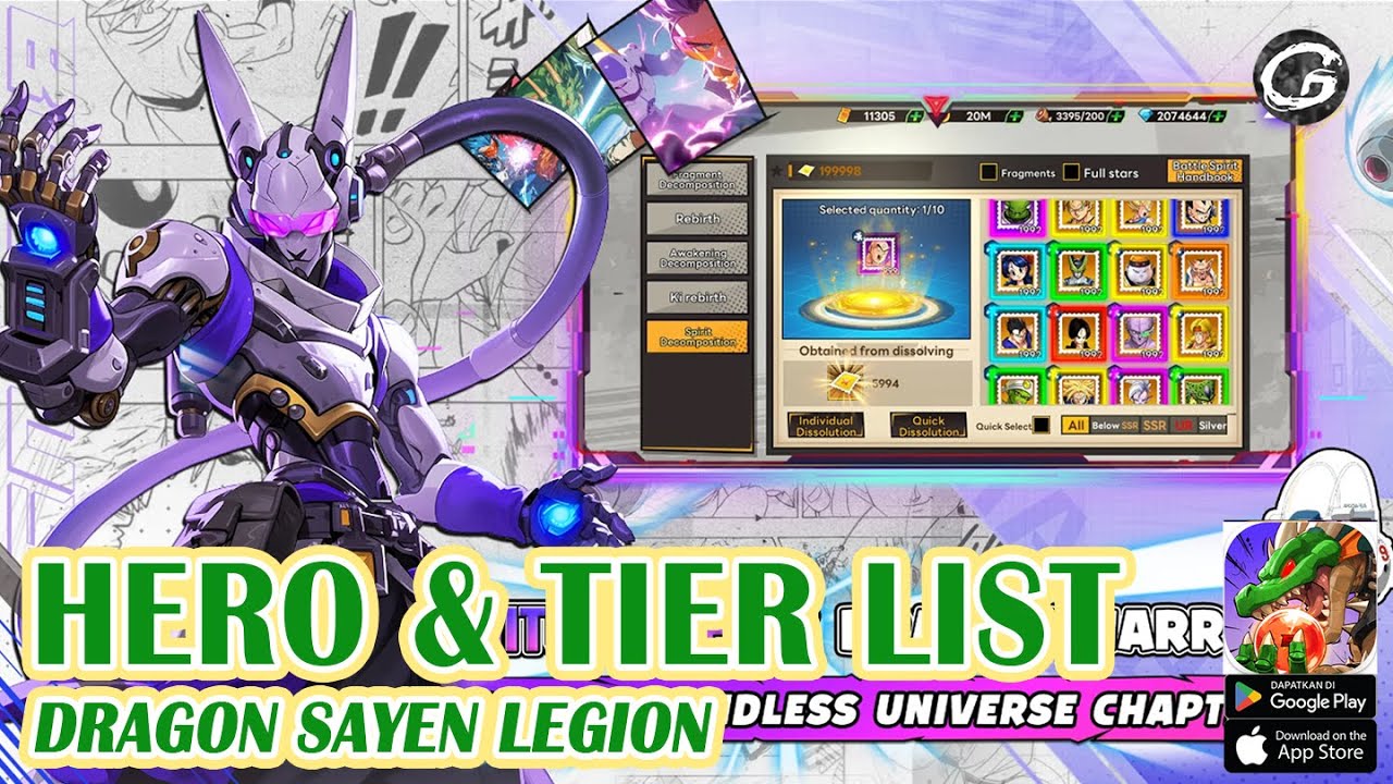 Список всех героев и уровней Dragon Sayen Legion - мобильная игра (Android)