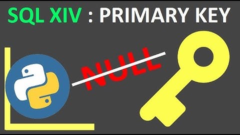 SQL Primary Key : Data Science Code