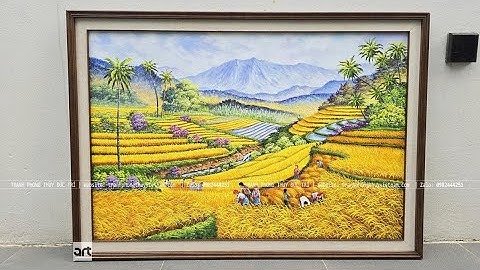 Tranh Phong Cảnh Ruộng Bậc Thang Mùa Lúa Chín - Tranh Phong Thủy