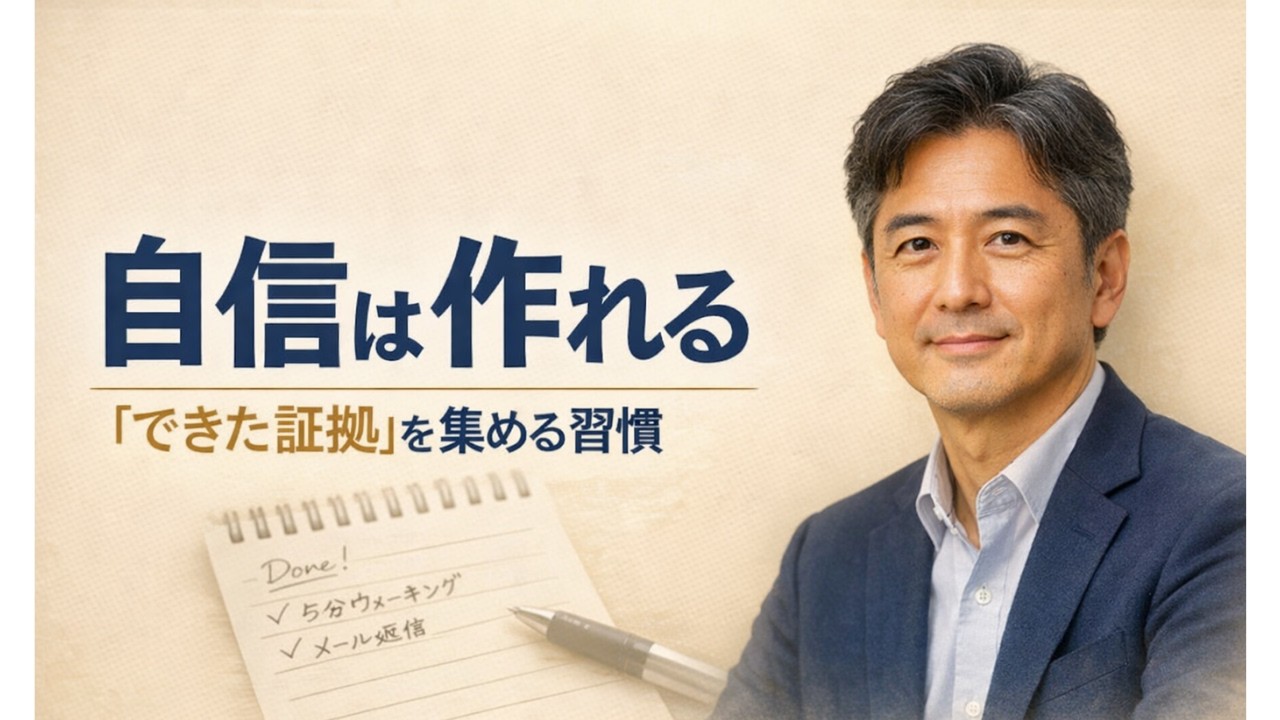 【自信の作り方】自信がない人の共通点！〝できた証拠〟を集める習慣