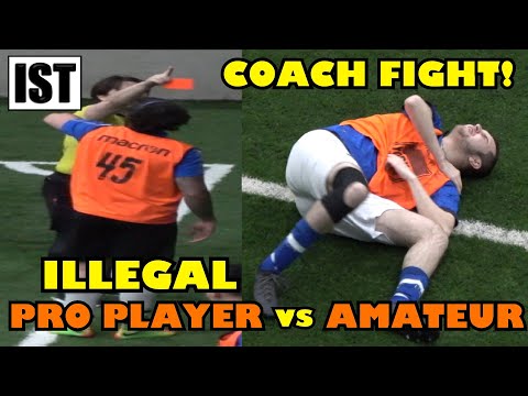 They Brought a PRO to a REC GAME!  Coach FIGHTS his own PLAYER!