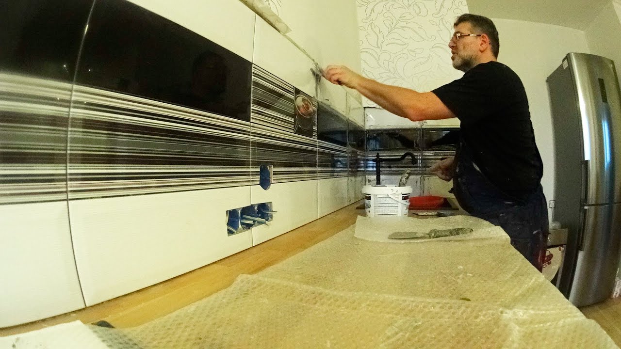 История заказа на remontnik.ru: Как сделать кухонный фартук - YouTube