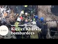 Guerre en ukraine  kiev et kharkiv bombardes par la russie