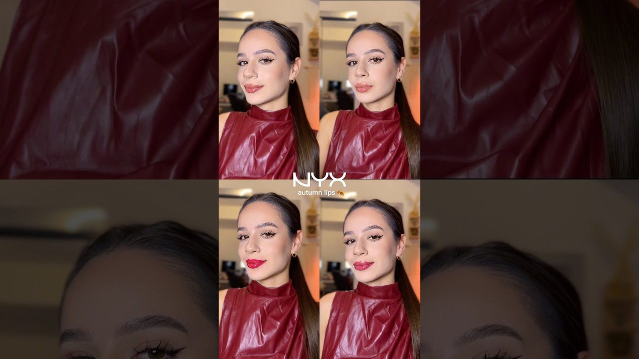 Autumn lips with NYX💄🍂 Suede Matte Lip Liner, Price $13.29 Soft Spoken, Vintage, Spicy,Free Spirit