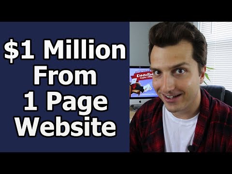 How to Make $1,000,000 Online With a Crappy 1 Page Affiliate Site