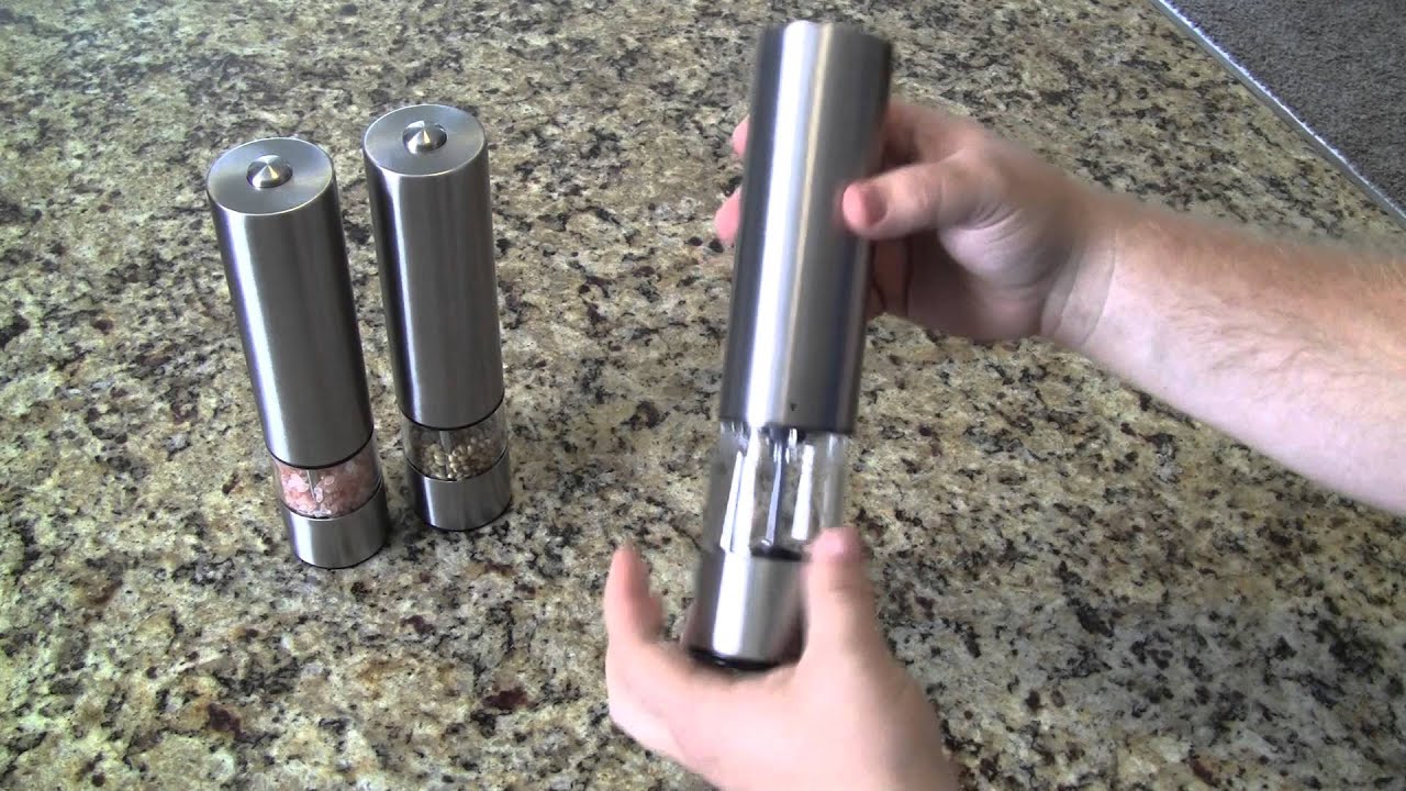 Electric Salt And Pepper Grinder Set - Battery Operated Pack Of 2 Gravity Salt  Pepper Mill Dual Salt Shaker Automatic Start Adjustable Fine Mill Grind