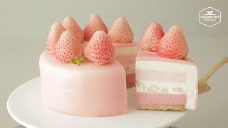 NoBake Pink Strawberry Cheesecake Recipe
