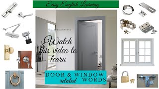 Door and window related words with picture || Easy English Leaning #door &window