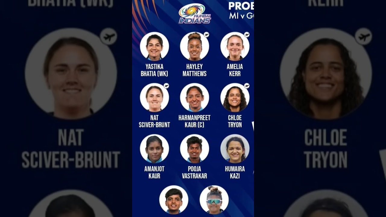 WPL 2023|MUMBAI INDIANS W PLAYING 11|GUJ W VS MI W DREAM 11