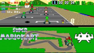 Bsnes Super Mario Kart Hd Snes Emulator Gameplay