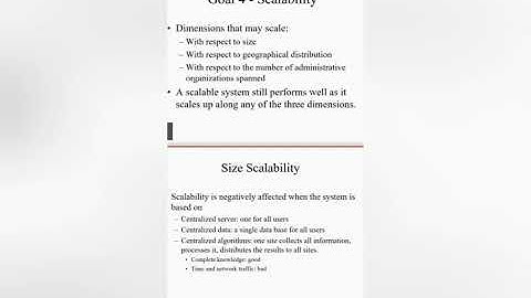 Distributed system Goals