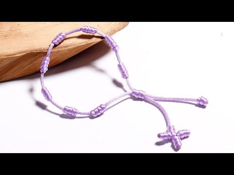 How to make a cross bracelet with a Peruvian knot | Easy tutorial | Step by step